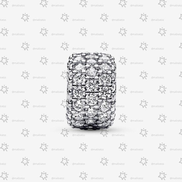 Pandora Sparkling Pavé Triple-row Charm - Picture 2 of 5